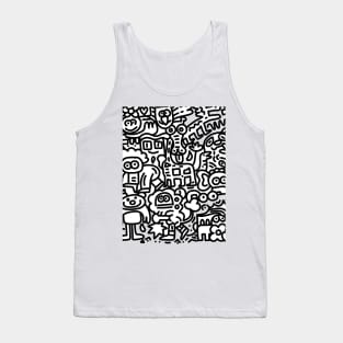 Hand Drawn Vector Illustration of Doodle, cartoon sketch animals illustration Tank Top